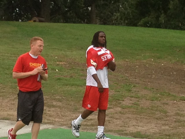 Chiefs' Jamaal Charles returned to practice Tuesday after some alarm on Monday.