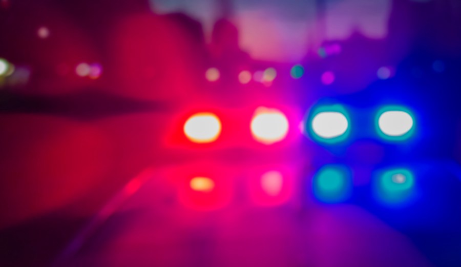 Picture of lights on police car