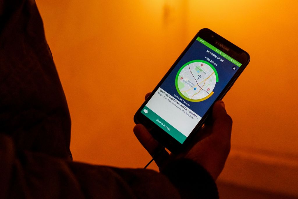 Picture of food delivery app